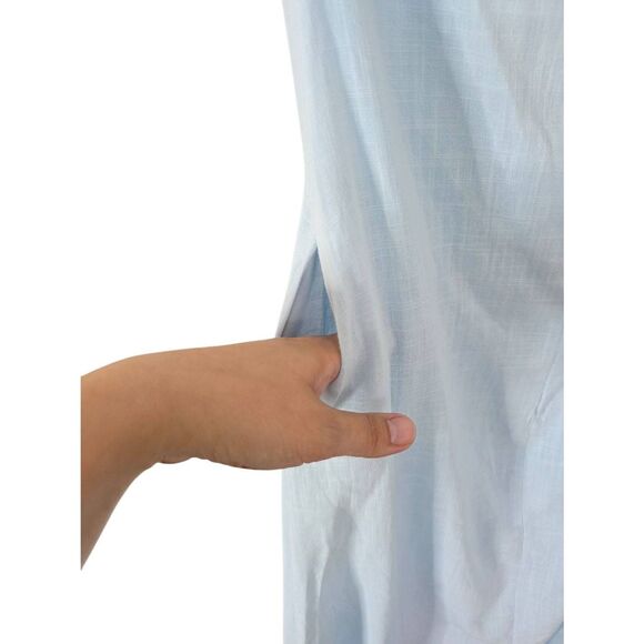 Petal & Pup Betsy Halterneck Maxi Dress Size Medium in Pale Blue NEW - Picture 8 of 10